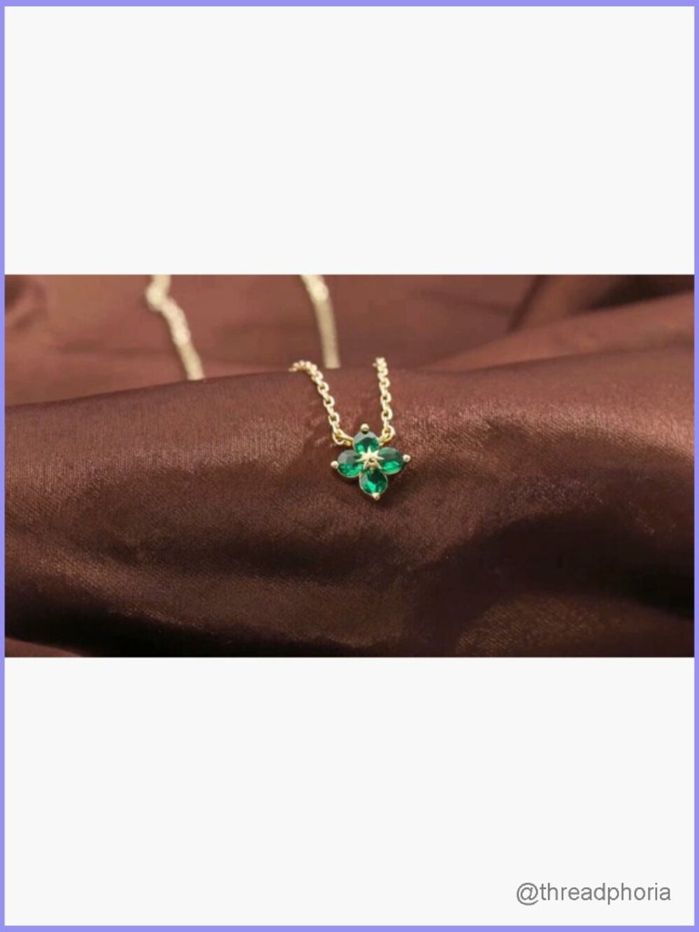Dainty Birthstone Pendant Necklace 14K Gold Plated Cubic Zirconia - Picture 7 of 7